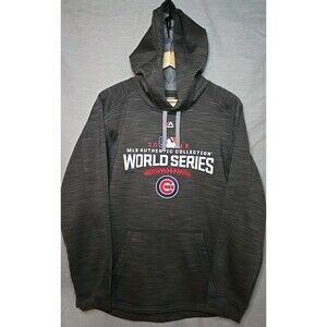 Majestic Chicago Cubs Hoodie Sweatshirt, Men's Sz Medium, 2016 World Series